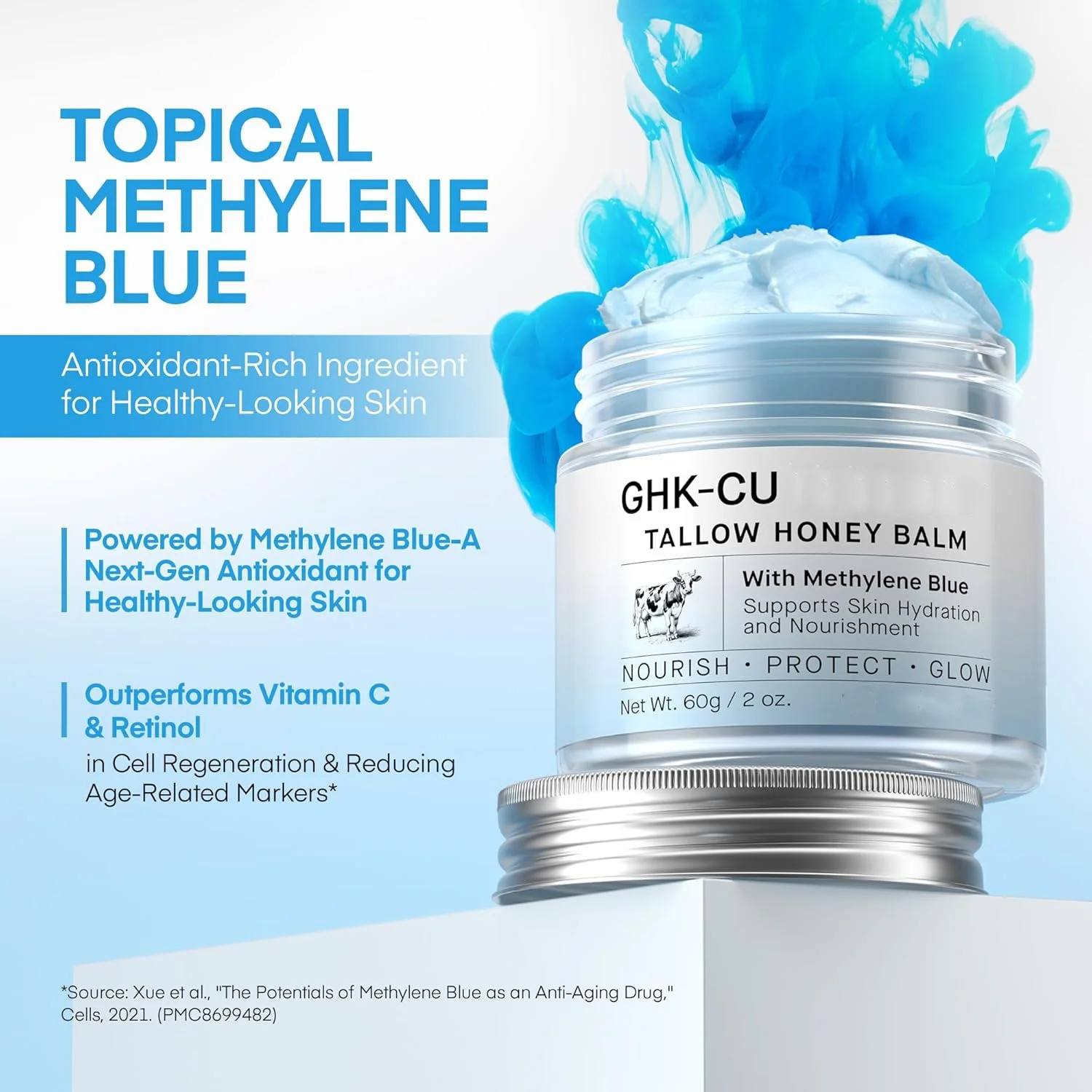 does ghk cu help with sleep GHK-Cu Beef Tallow Balm with Methylene Manuka Honey & Vitamin E