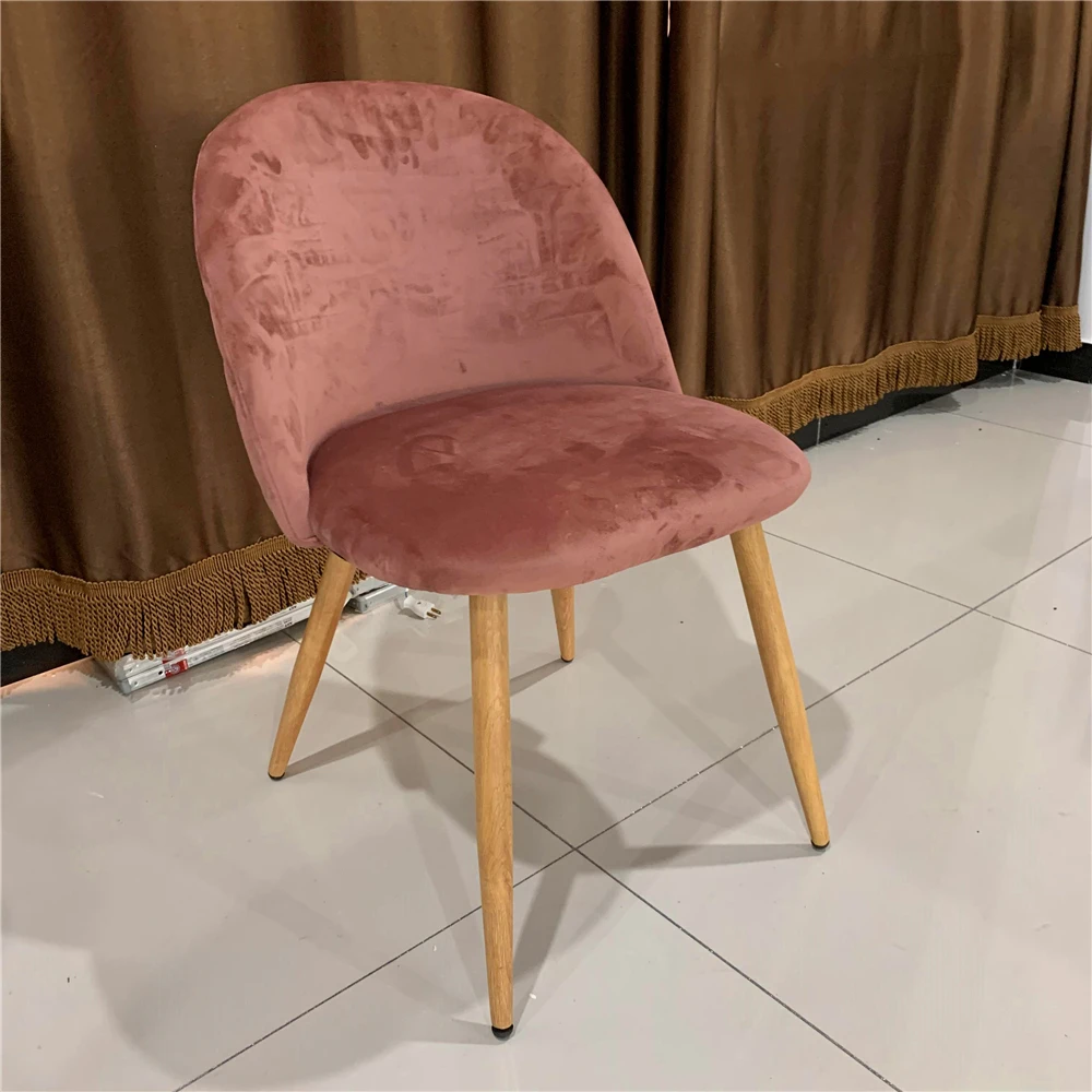 Modern simple dining chair fashion mall casual coffee dessert meeting office chair flannelette simple chair