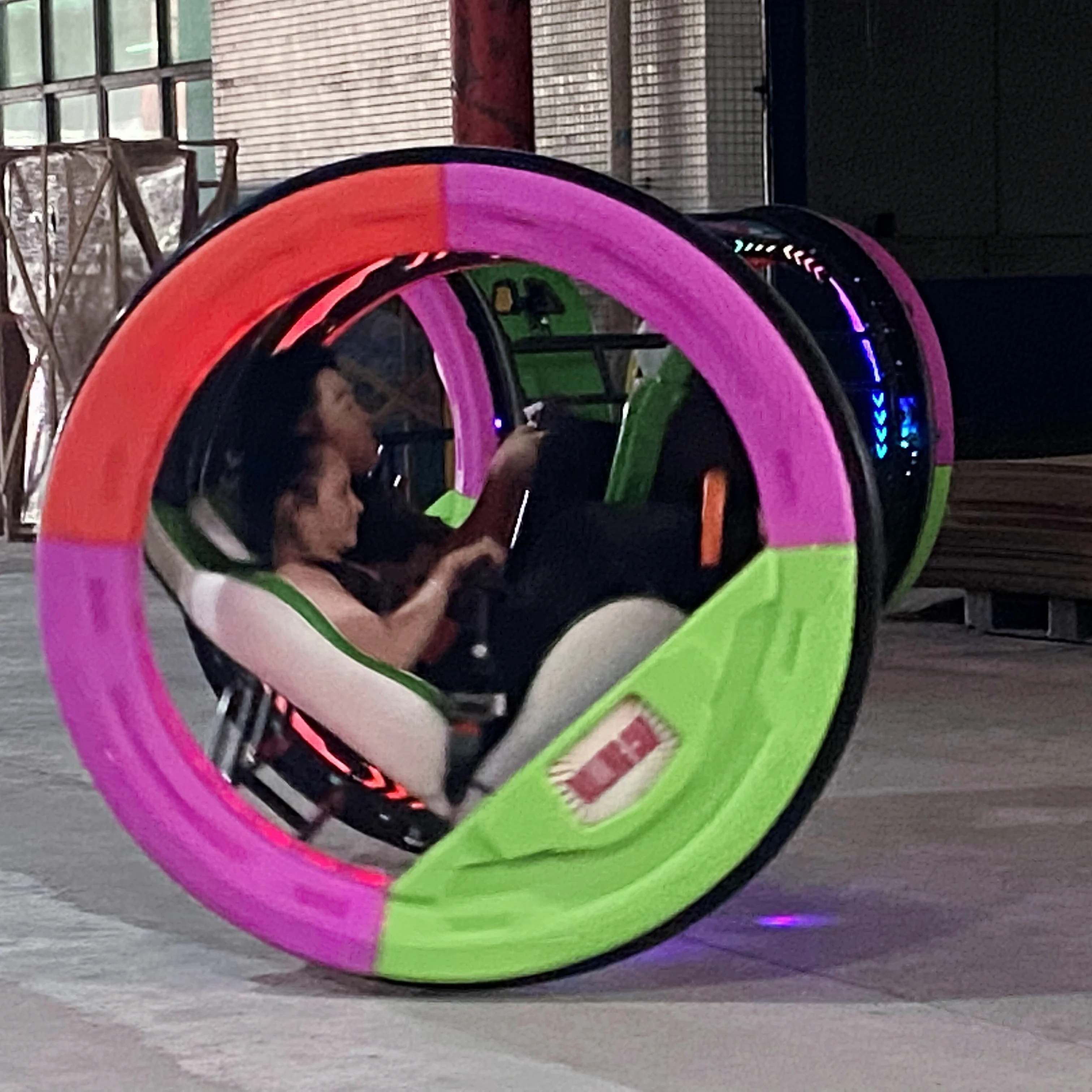 Outdoor Carnival Amusement Park Rides Happy Double Players 360 Degree