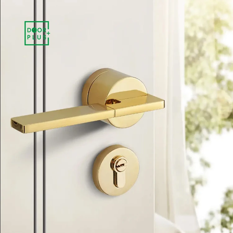 Современные Простые золотые дверные ручки Doorplus для интерьера мебели дверей дверных ручек