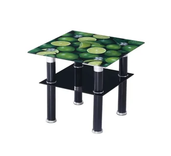 Cheap wholesale glass top coffee table centre table square tea glass coffee table for home living room