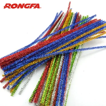 100Pcs Green Pipe Cleaners Chenille Stem for DIY  Crafts,Arts,Wedding,Home,Party,Holiday Decoration 6 mm x 12 Inch