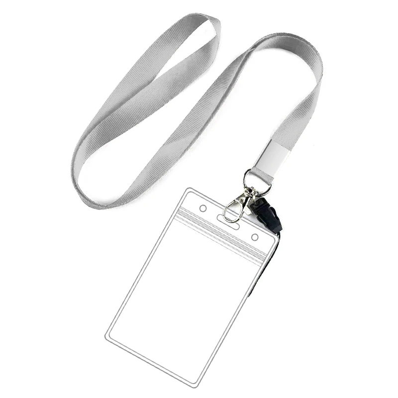 Waterproof Transparent Universal Id  Card Protector Student Id Card Holder Badge With  Lanyard