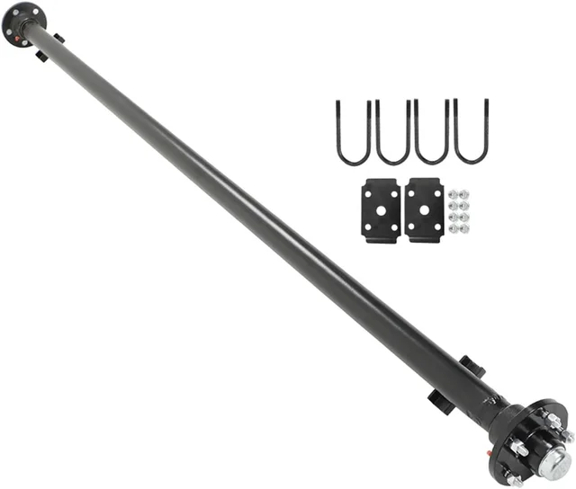 3500lbs Trailer Hub Axle 5x4.5 Bolt Pattern Trailer Axle with U Bolt Kit