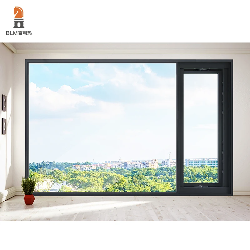 High quality aluminum manual push window aluminium casement windows