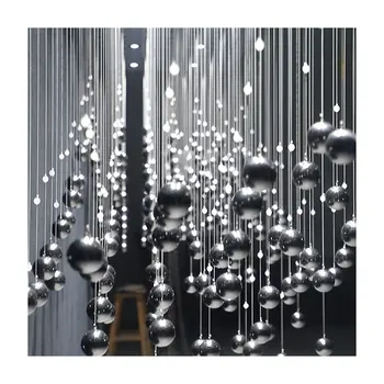 Kinetic Raindrop LED Chandelier Dynamic Interactive Decorative Lamp Sculpture Artwork