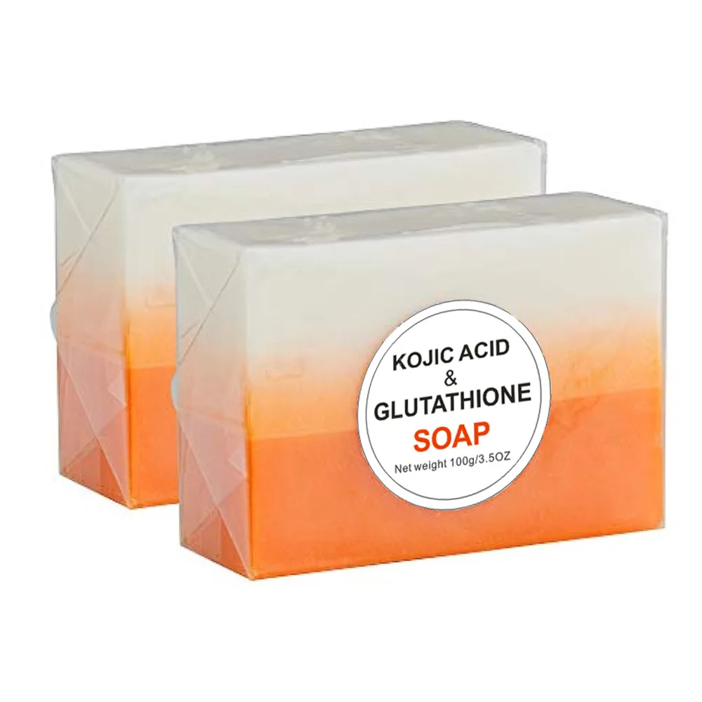 kojic acid & glutathione whitening bleaching soap Kojic White Gluta Papaya soap is a 4-in-1, fast-acting skin lightening soap  aimed at whitening in as little as 7 days. It combines Kojic Acid,  Glutathione, Papaya Extract, and Alpha Arbutin to main image 0