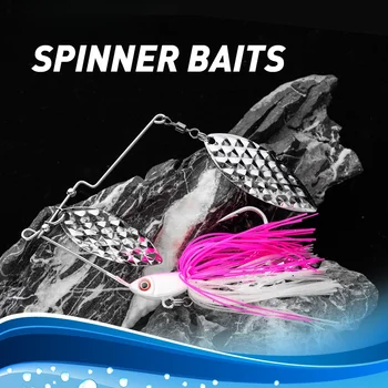 WEI 37g Composite Glitter Spinner Bait with Single Hook Barbed 3D Fish Eyes Lead Jig Head Lifelike Lure for Bass Fishing Lures – Metal Jig – view 4