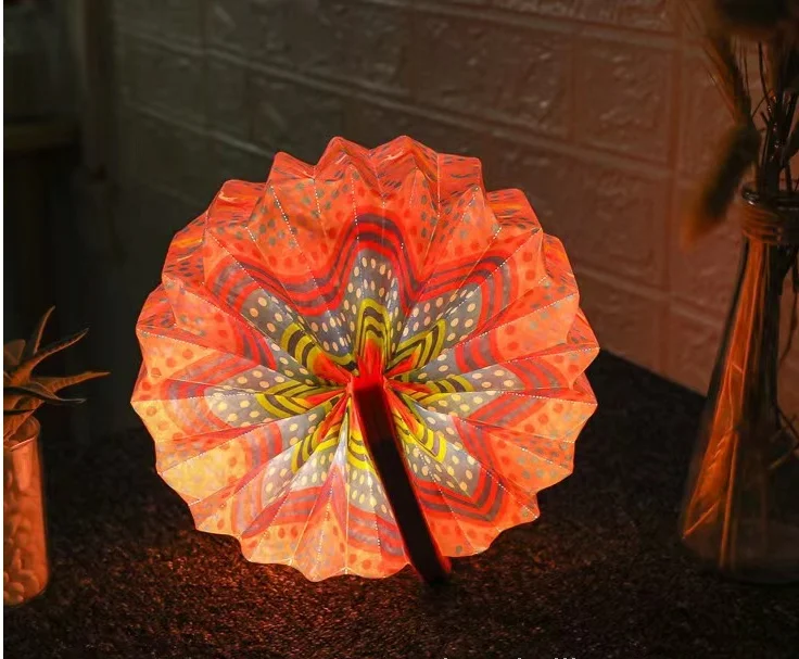 Creative Led Book Table Lights Usb Foldable Flip Paper Cultural Novelty Modern Night Organ Desk Lights