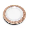 rose-gold-edged hollowed-out plate, 75-inch 19cm transparent-bot