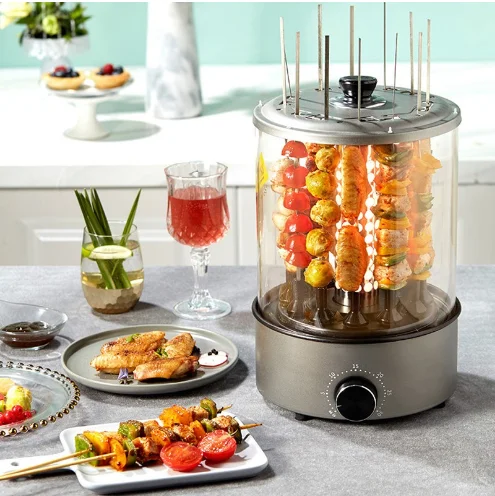 Electric Grills Automatic Rotating Barbecue Machine Small Kebab Machine Home Interior Smokeless BBQ Temperature Control