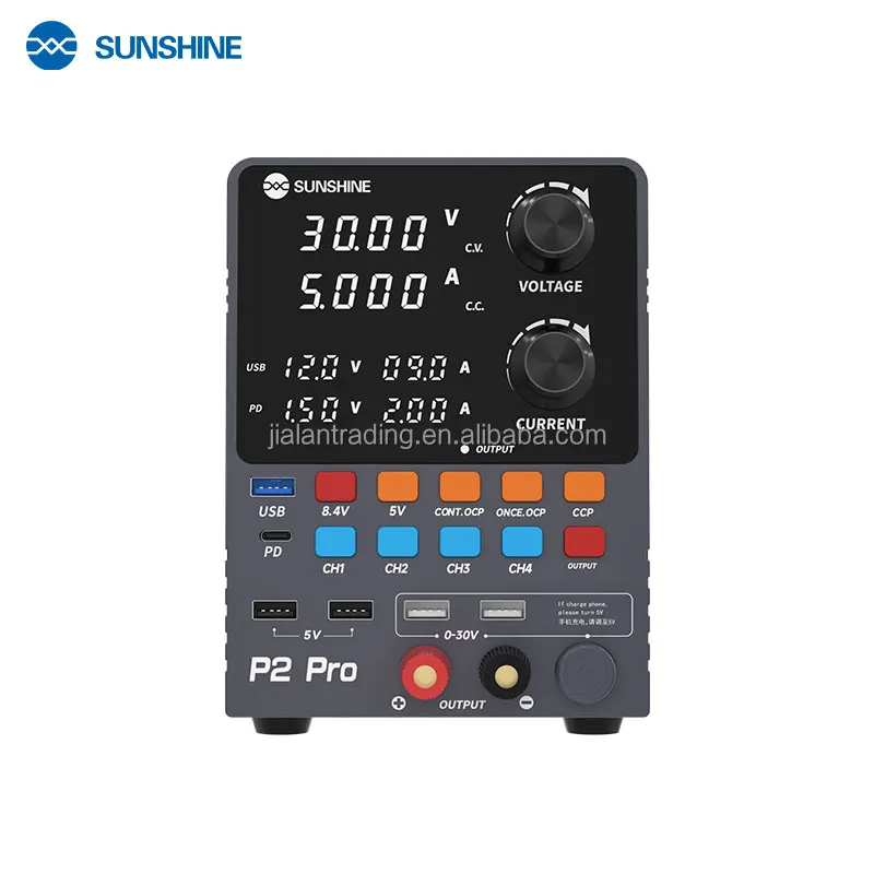 Sunshine P2-Pro DC Power Supply 30W/5A for Mobile Phone Repair Tool Compatible With Multiple Device Protocols