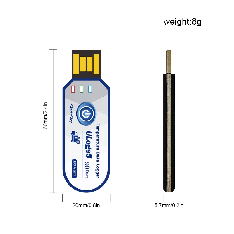 Quality Manufacturer Single Use Temperature Data Logger IP67 for Fruit and Vegetables Cold Chain