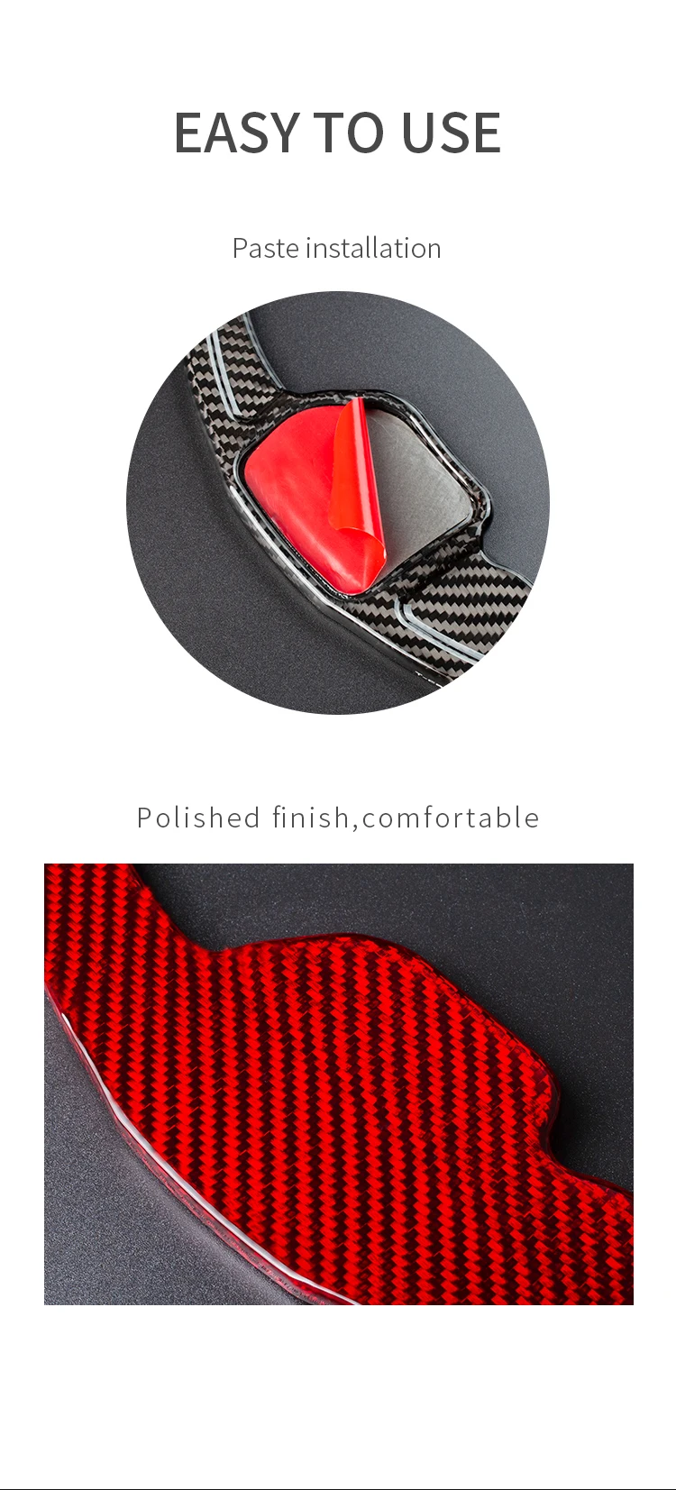 T-carbon Carbon fiber modification of steering wheel paddle shift fit for Audi A4 A6 A8 A7 TT TTS RS7 RS3 R8 shift paddle