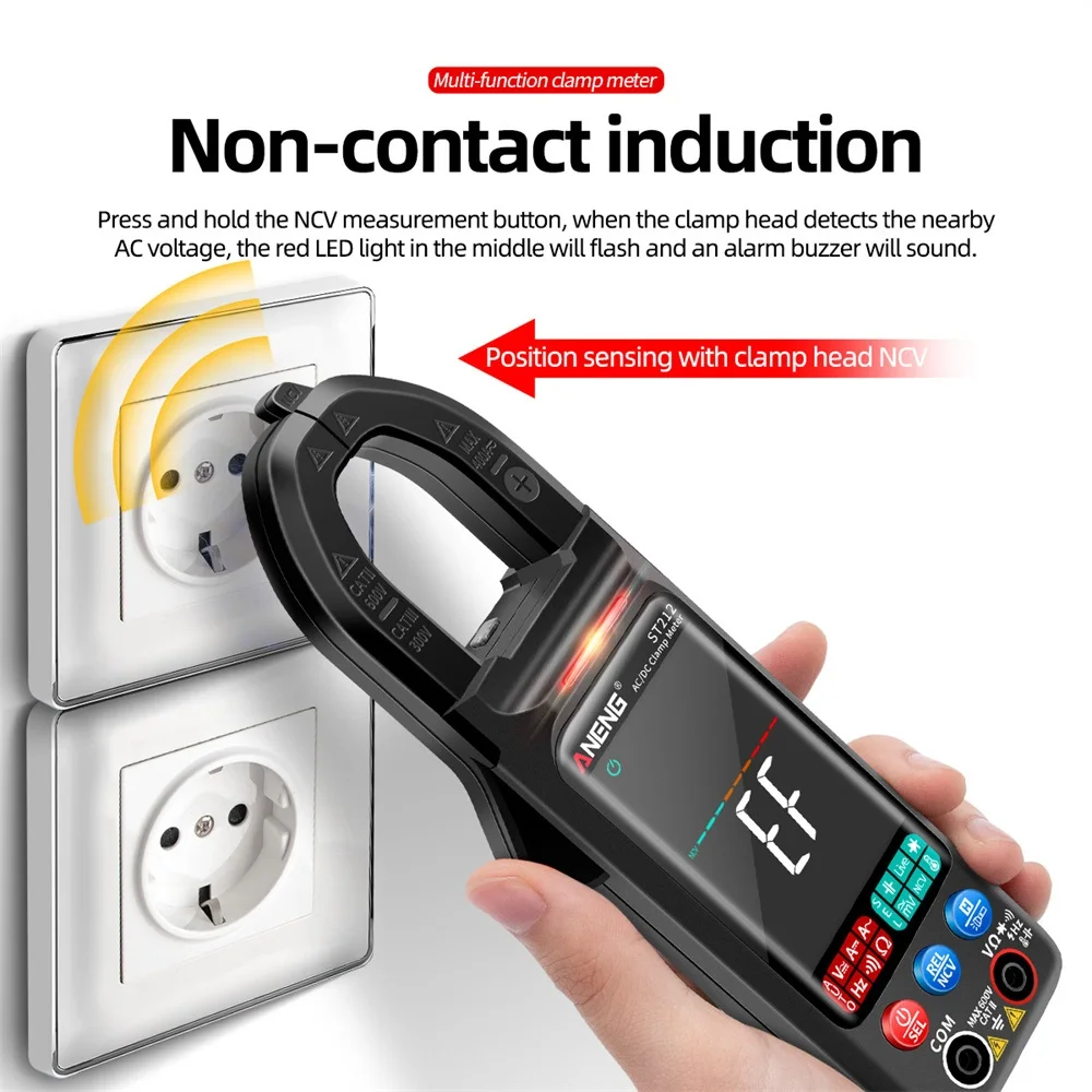 Clamp Meter DC AC Voltage Current Resistance Diode Multimeter 33mm Jaw