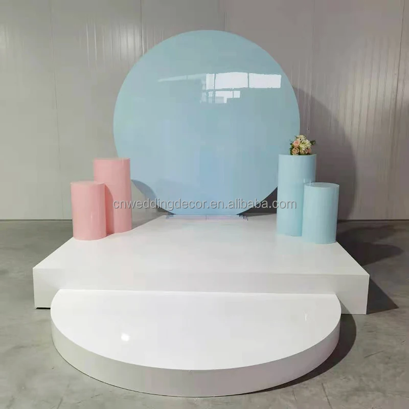 White Wedding Acrylic Wall Backdrop Stage Decoration Flower Balloon