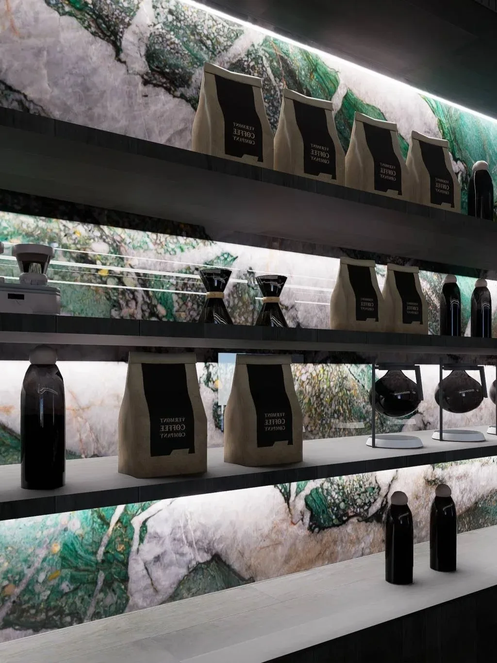 product modern design high quality patagonia green marble slab botanic wave quartzite for villa bar hotel interior stone wall decoration-7