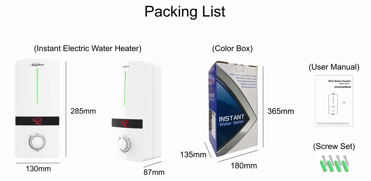 3500 Watt Instant Electric Water Heater Single Point Heater