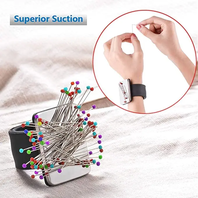 Pin Holder Bracelet Bobby Wrist Hair Cushion Sewing Wristband Silicone  Magnet Needle Clips Pincushion Clip Hairdresser Strap