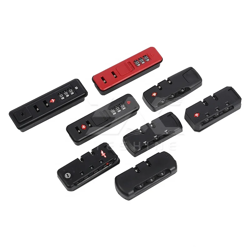 Resettable 3-Digit Dial Combination Plastic Security Lock for Travel Luggage Bag Parts & Accessories