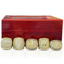 Custom Championship Ring NFL San Francisco 49ers 5 Fan Football Memorabilia Collection Men's Alloy Ring Custom Wooden Box