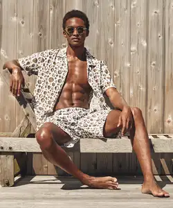 MLY High Quality Luxury Printing Swimsuit Spandex Fabric Swimwear Thong Swim Shorts Men Swim Trunks