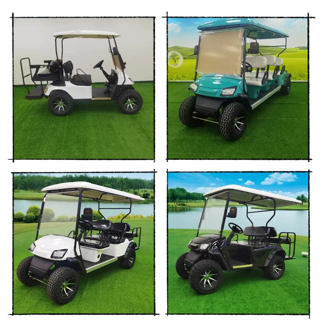 Epa Approved 6 Passenger Off Road Golf Cart With Motor For Sale 4