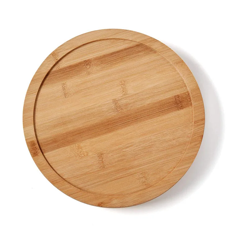 Wholesale Bamboo Rotating Turntable Display Stand Spices Condiments Wooden Lazy Susan