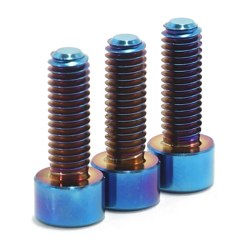 Wanyifa Titanium M7 X 20mm Allen Head Bolts With Washers - 6AL/4V Alloy, Pack Of 4