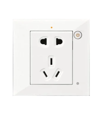 Smart Power One Outlet Receptacle Zigbee Wall Socket UK Small BMS System Zigbee Socket