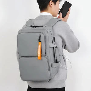 For Custom Logo Business Laptop Bag 17 Inch Polyester Men Large Capacity Waterproof Zipper Fashionable Laptop Backpack Air