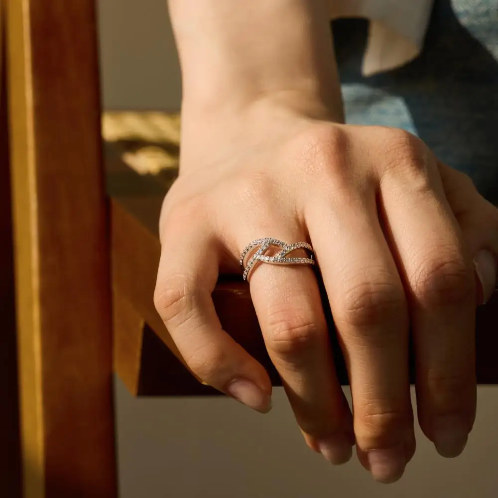 KAKODIY Elegant Simple Jewelry Ring Women Wedding Engagement 925 Sterling Silver Ring detail 1