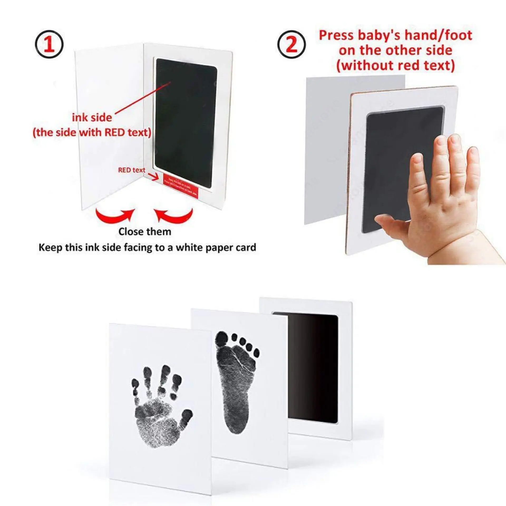 Baby Footprint Handprint Ink Pads Kits for DIY Photo Frame Accessories Baby  Pet Cat Dog Paw Prints Souvenir