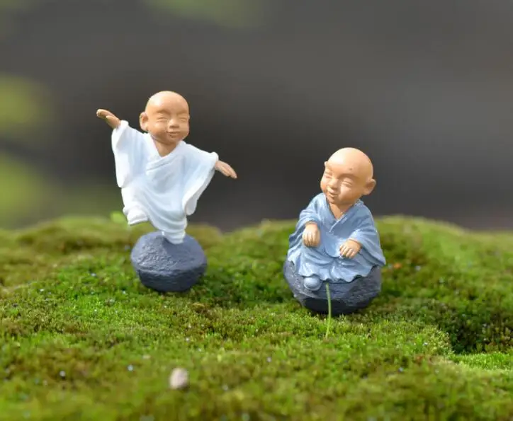Mini Crafts Relax air Plant Decoration Sculptures Buddha Miniature Desktop  Zen Garden Statues