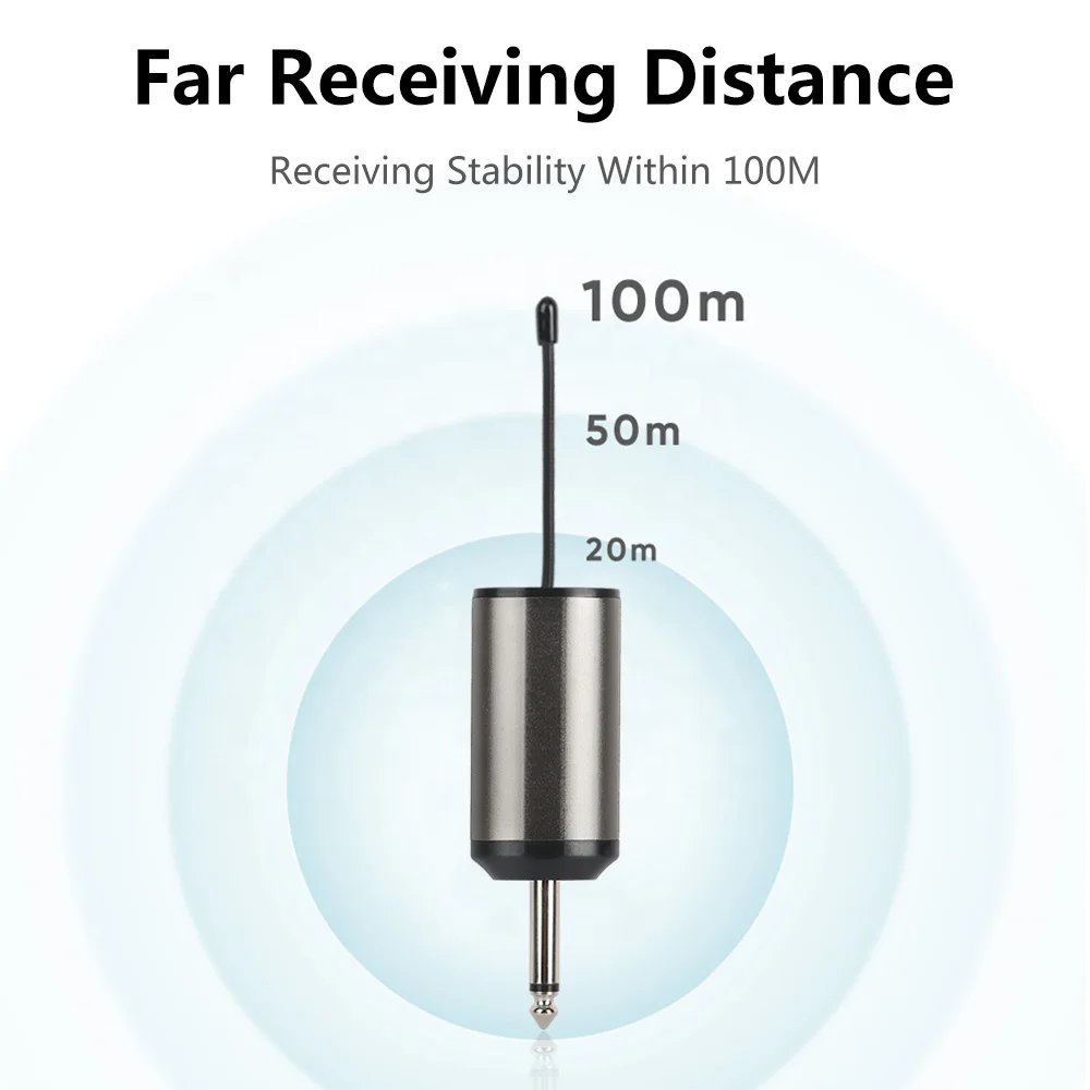 Xtuga A1 Wireless Lavalier Microphone with Noise Cancelling and 100m Range for DSLR Video Camera Vlogging
