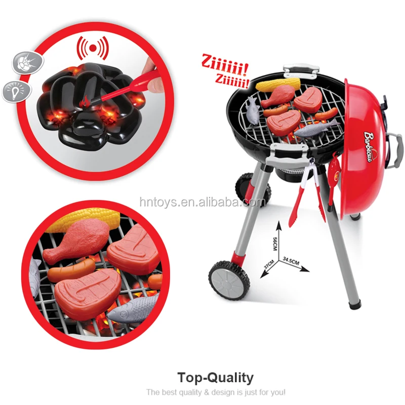 Kids Toy Kitchen Set Barbecue Grill Toy Electric Cooking Games Furnace Play Set Bbq Toy
