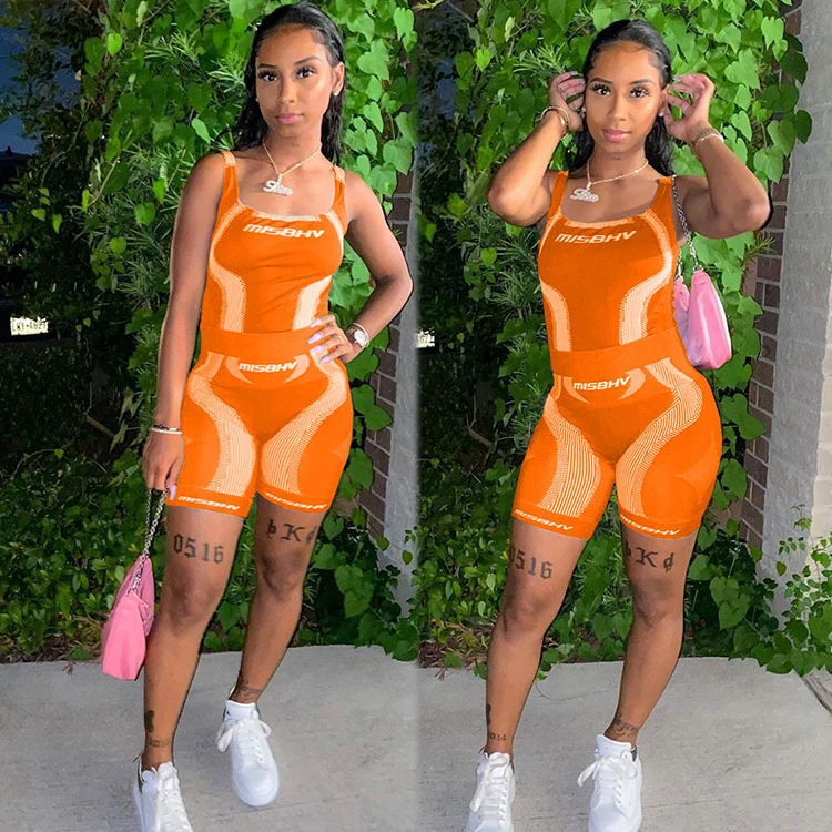 1041505 Best Design Women Clothes 2021 Summer Outfits Fashion Two Piece Set Track Suit For Women