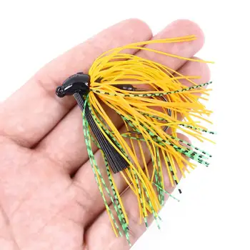 Cheery 10g Metal Skirt Lure Sinking Artificial Hard Bait Jig Head with Hooks for Sea Bass Bass Marlin-Freshwater Bottom Fishing – Metal Jig – view 5