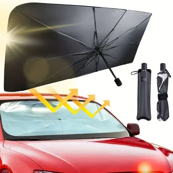 Custom Foldable UV Proof 170T 190T Car Sun Visor Heat Protection Car Window Sunshades Umbrella for Kids for Trucks