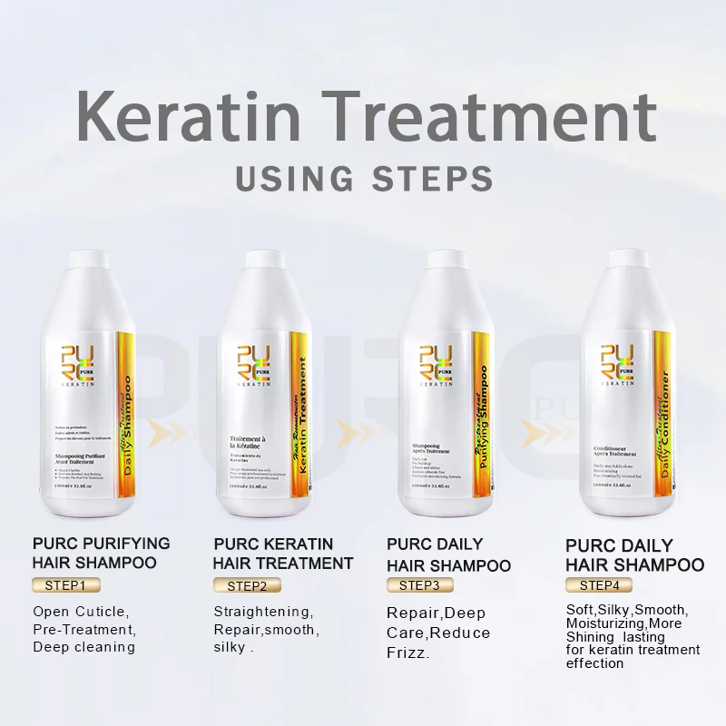 Private Label Hair Salon PURC Keratin Hair Treatment Brazilian Keratin