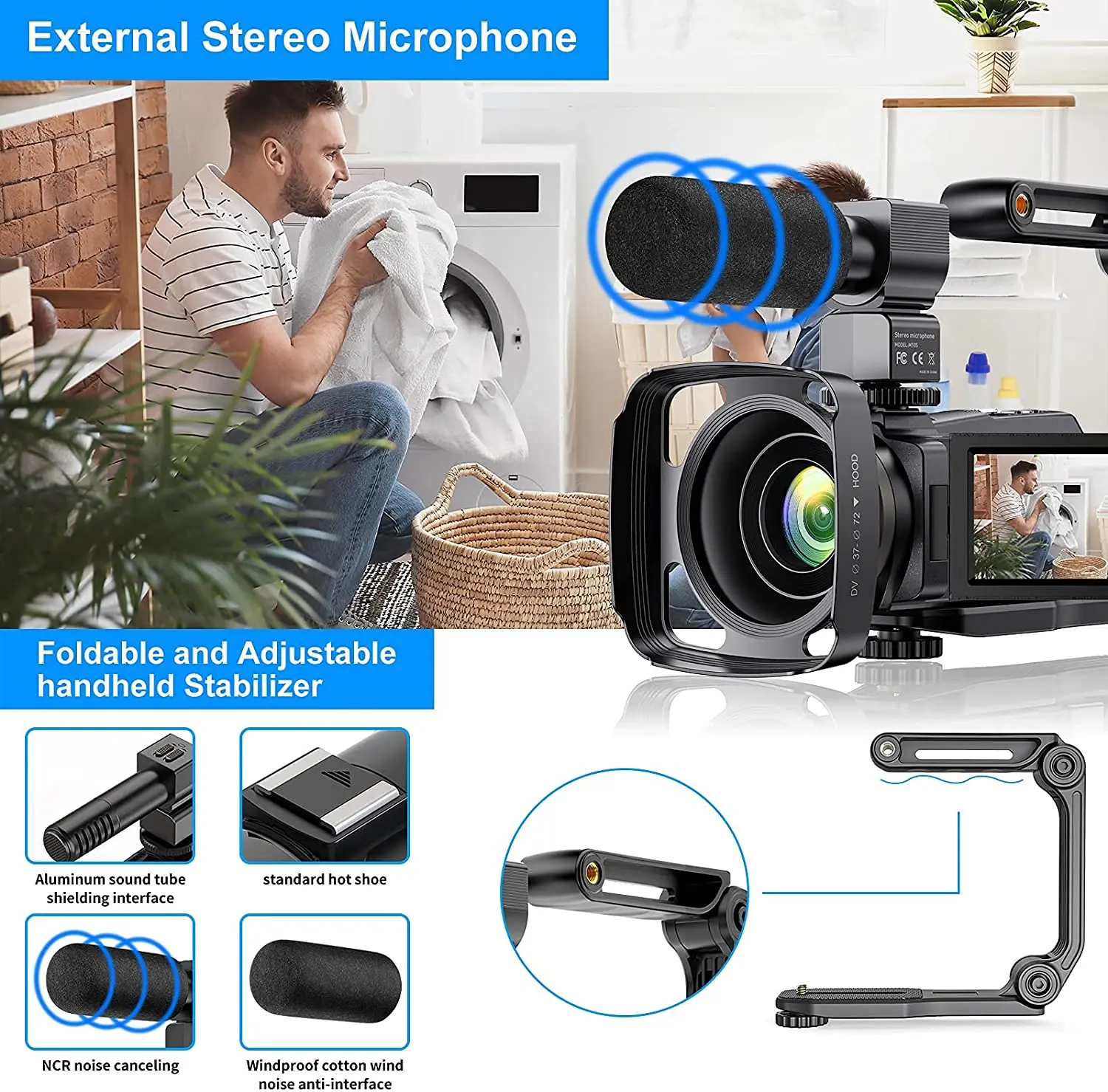 Hot Fashion with Best Quality UHD Digital Camcorder Professional Camera WiFi Night Vision 4K Video Camera Camcorder