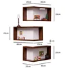 Walnut-colored three-piece set (excluding ornaments and lamps) with outer corner design