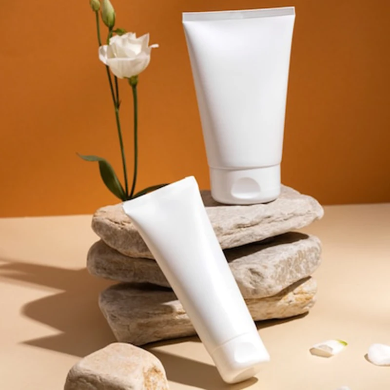 Cosmetic Container HDPE Tube with Screw Cover Skin Care Packaging Plastic 50ml Cosmetic Free Sample Eye Cream Led Tube