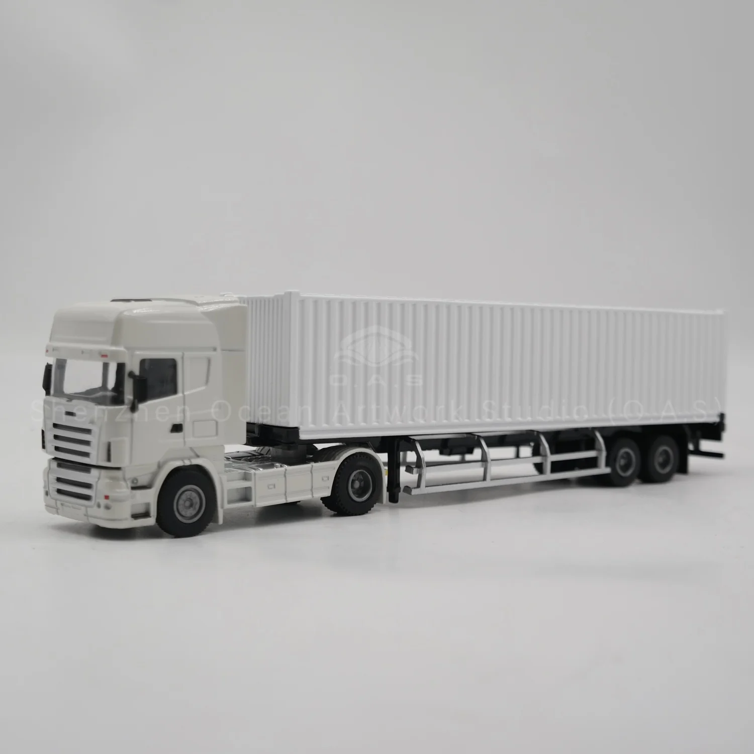 【L】O.A.S Container Model Factory Shipping Gift Customized 1:50 logo Alloy Material Truck Toy Scale Model