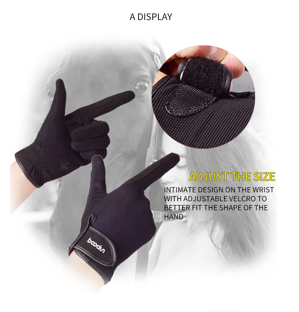 Boodun 1075 Outdoor Horse Riding Gloves Man Summer Wearresistant Anti