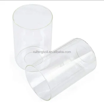 Best selling Clear Empty Cylinder High Borosilicate Glass Lamp Shade For Home Decor