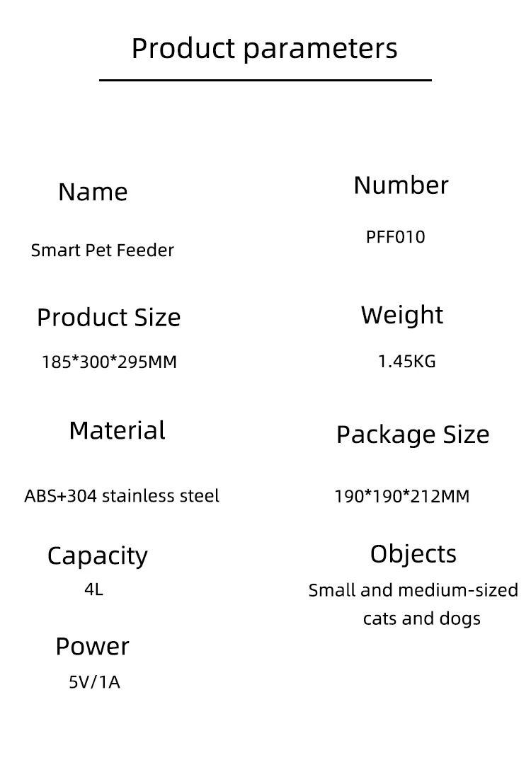 Tuya Dog Cat Smart Pet Feeder Wifi Mobile Phone App Remote Control