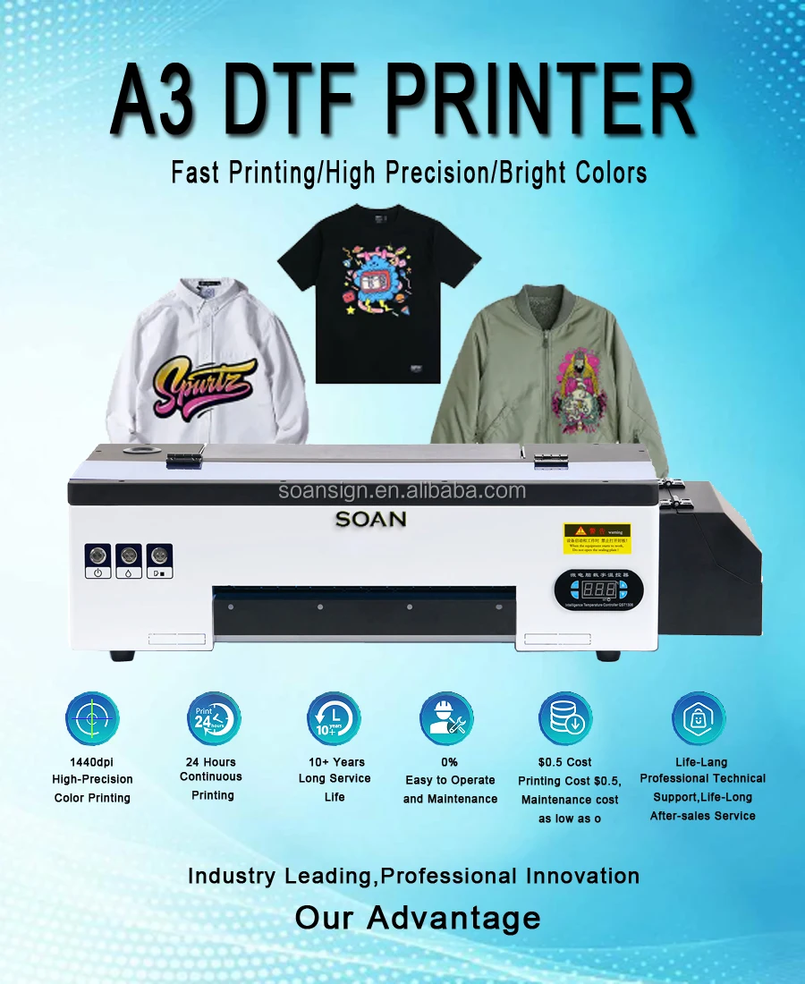 Factory Supply Soan L1800/dx5/r1390 30cm Dtf Printer Impresora Dtf ...