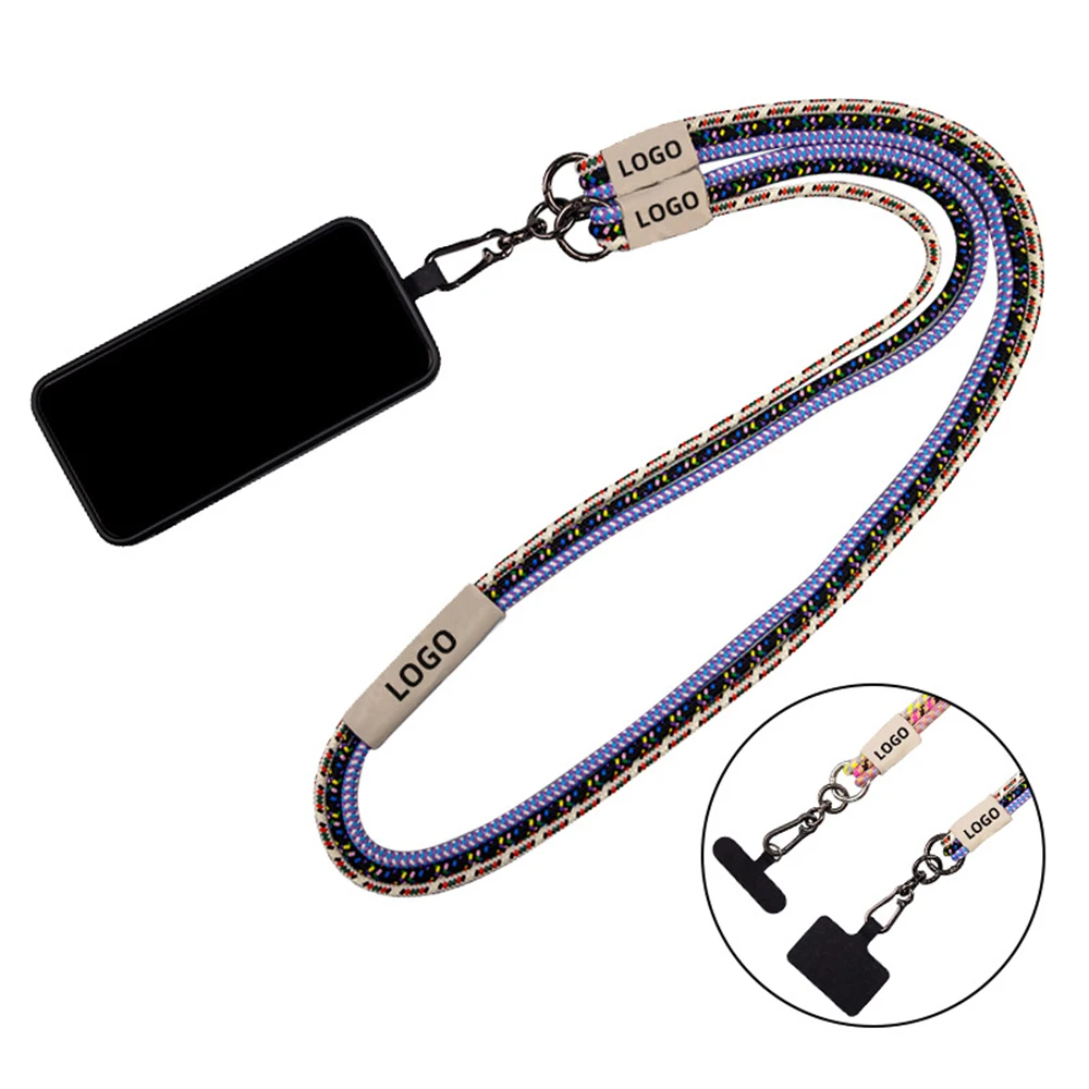 Multi-Stranded Round Strap Universal Mobile Phone Case Lanyard Prevent Loss Promotional Lanyard Rope