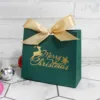 Green with gold ribbon